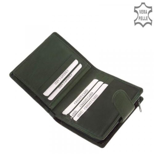 Sylvia Belmonte MS511 zöld bőr női pénztárca 