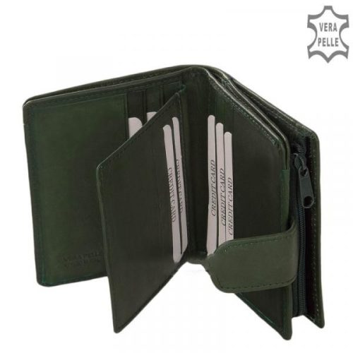 Sylvia Belmonte MS511 zöld bőr női pénztárca 