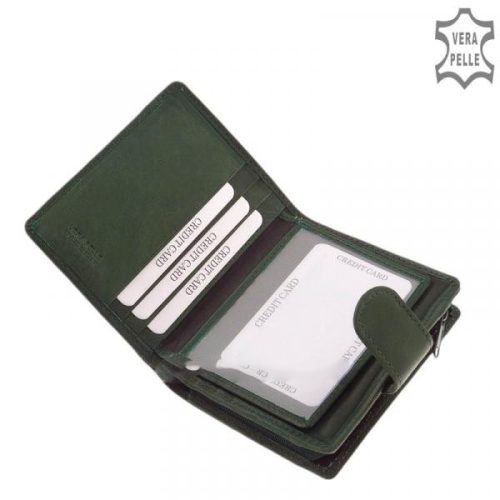 Sylvia Belmonte MS511 zöld bőr női pénztárca 