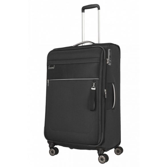 Travelite Miigo L fekete 4 kerekű bővíthető nagy méretű bőrönd 
