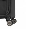 Travelite Miigo M fekete 4 kerekű bővíthető közepes méretű bőrönd 