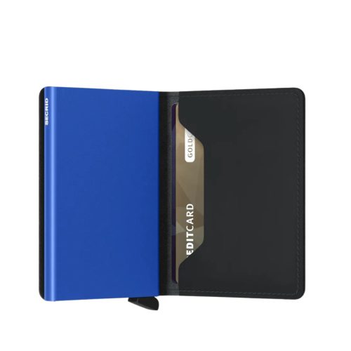 Secrid Slimwallet matte black-blue kártyatartó automata