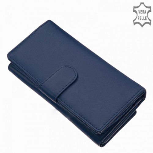 La Scala TGN452 kék hátul kártyatartós bőr női pénztárca