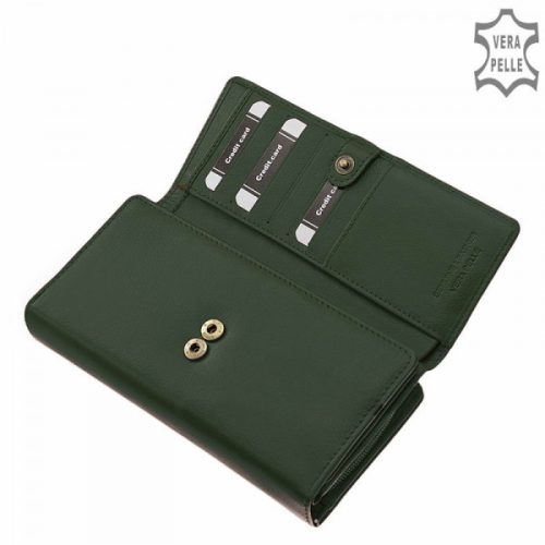 La Scala TGN452 zöld bőr női pénztárca