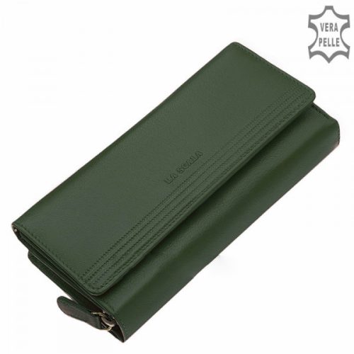 La Scala TGN452 zöld bőr női pénztárca