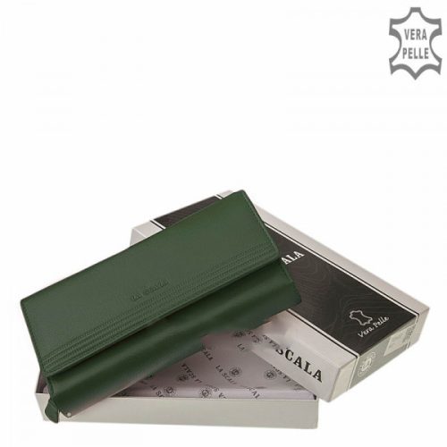 La Scala TGN452 zöld bőr női pénztárca