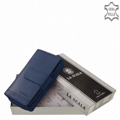 La Scala TGN443 kék bőr női pénztárca