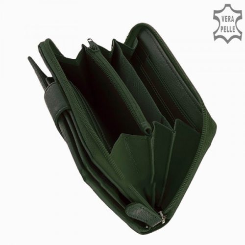 La Scala TGN443 zöld bőr női pénztárca