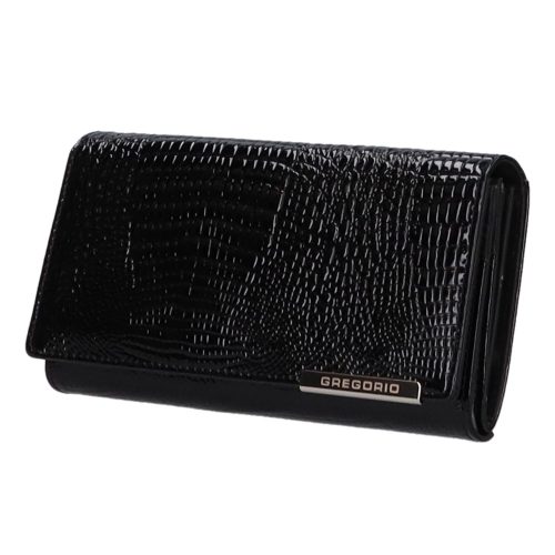 Gregorio GF-102 fekete elöl kártyatartós bőr pénztárca 