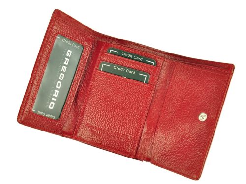 Gregorio BC-117 piros lakk bőr női pénztárca