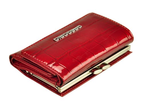 Gregorio BC-117 piros lakk bőr női pénztárca