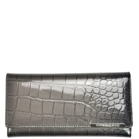 Gregorio BC-100 grey lakk bőr női pénztárca