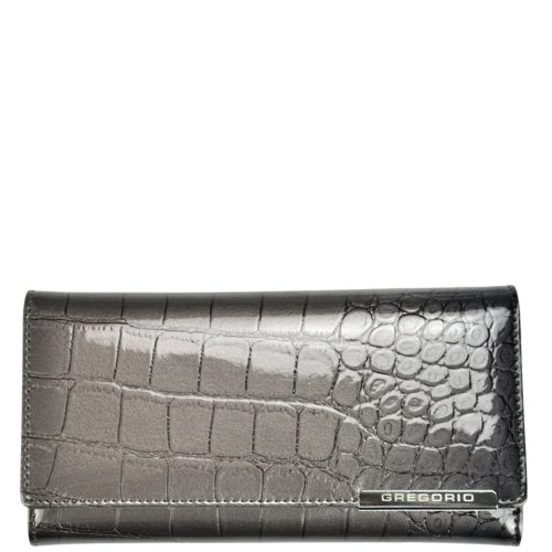 Gregorio BC-100 grey lakk bőr női pénztárca