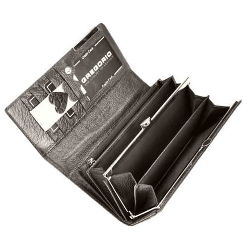 Gregorio BC-100 grey lakk bőr női pénztárca