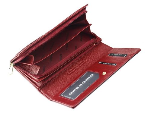 Gregorio GP-106 piros lakk bőr női pénztárca 