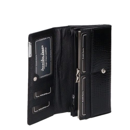 Jennifer Jones 5289-2 fekete  bőr női pénztárca