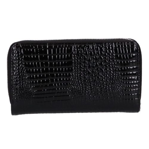  Jennifer Jones 5280-2 fekete elöl kártyatartós lakk bőr női pénztárca