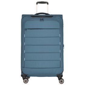 Travelite Skaii L kék 4 kerekű bővíthető nagy méretű bőrönd 