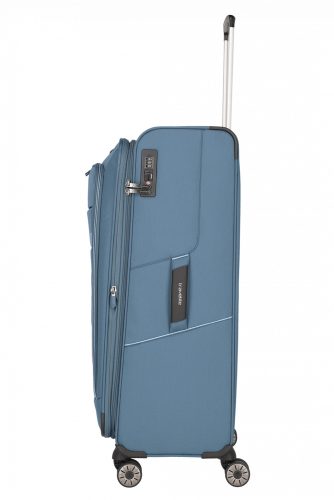 Travelite Skaii L kék 4 kerekű bővíthető nagy méretű bőrönd 