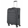 Travelite Skaii M szürke 4 kerekű bővíthető közepes méretű bőrönd 