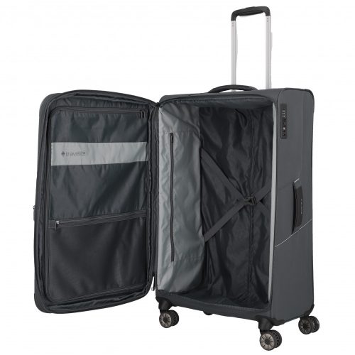 Travelite Skaii L szürke 4 kerekű bővíthető nagy méretű bőrönd 