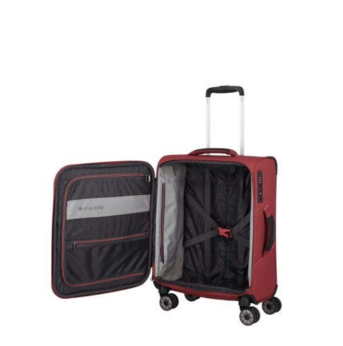 Travelite Skaii S piros 4 kerekű kabin méretű bőrönd 
