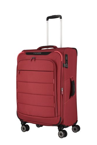 Travelite Skaii M piros 4 kerekű kabin méretű bőrönd 