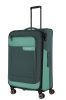 Travelite Viia L zöld 4 kerekű bővíthető nagy méretű bőrönd 