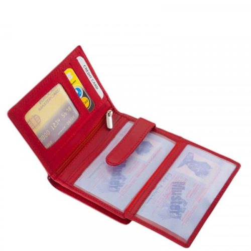 La Scala DCO-11259 piros bőr női pénztárca