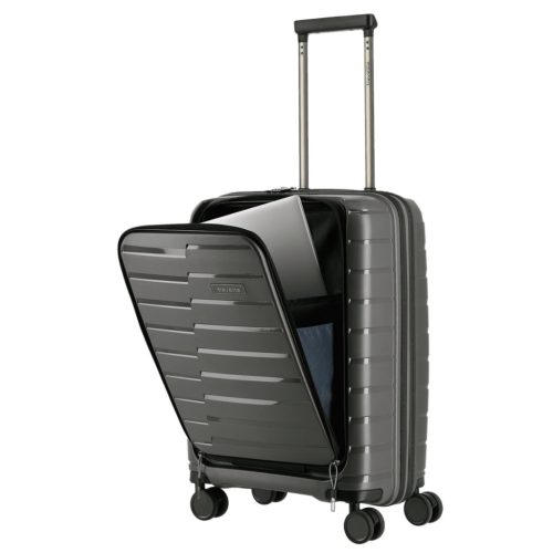 Travelite Air Base S antracit 4 kerekű laptoptartós kabin méretű bőrönd