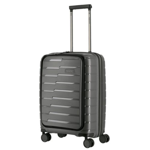 Travelite Air Base S antracit 4 kerekű laptoptartós kabin méretű bőrönd