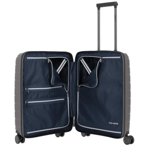 Travelite Air Base S antracit 4 kerekű laptoptartós kabin méretű bőrönd