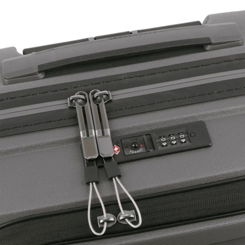Travelite Air Base S antracit 4 kerekű laptoptartós kabin méretű bőrönd