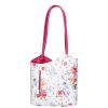 Olasz bőr 238 színes virágos pink táska