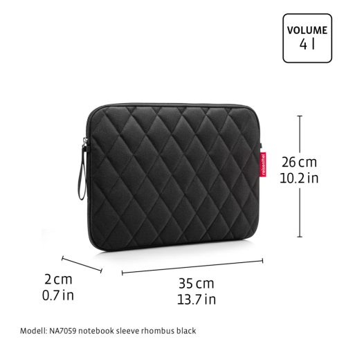Reisenthel NA7059 Notebook sleeve rhombus black laptoptáska 13,5"