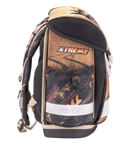 Belmil 403-13 fekete narancssárga monster truck fiú iskolatáska, tornazsák és tolltartó