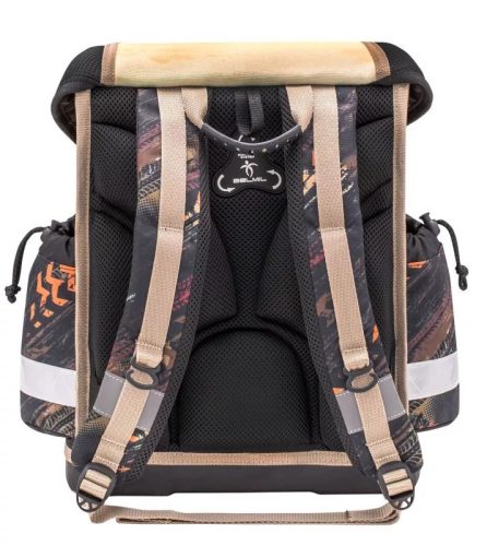 Belmil 403-13 fekete narancssárga monster truck fiú iskolatáska, tornazsák és tolltartó