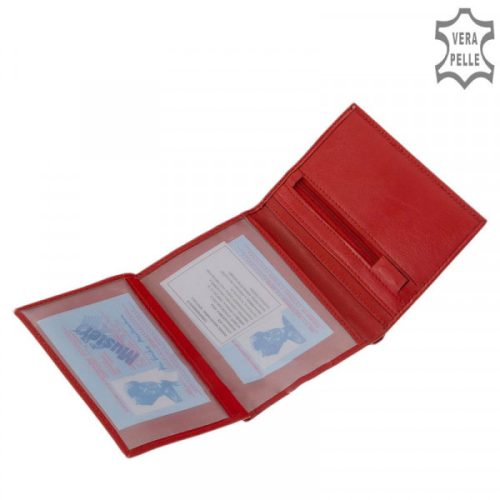 Sylvia Belmonte N04 piros bőr női irattartó