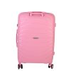 Benzi BZ5709 M pink 4 kerekű közepes méretű bőrönd