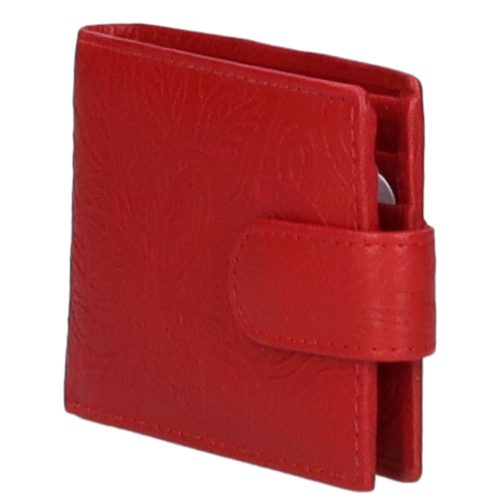 86682 piros bőr női kártyatartó és pénztárca