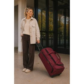   Travelite 96277-70 Basics Fresh bordó 71cm nagy méretű gurulós utazótáska 