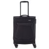 Travelite 80047-10 Chios S fekete 4 kerekű kabin méretű bőrönd 
