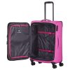 Travelite 80248-17 Adria M pink 4 kerekű bővíthető közepes méretű bőrönd