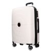 Benzi BZ5711 M fehér 4 kerekű bővíthető közepes méretű bőrönd