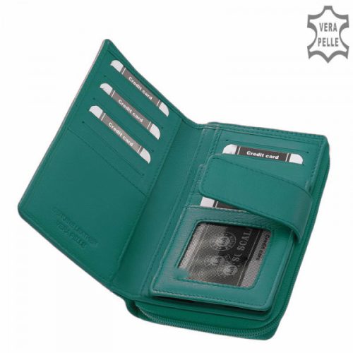 La Scala TGN443 türkizkék bőr női pénztárca