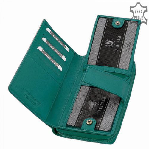 La Scala TGN443 türkizkék bőr női pénztárca