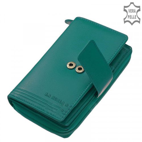 La Scala TGN443 türkizkék bőr női pénztárca