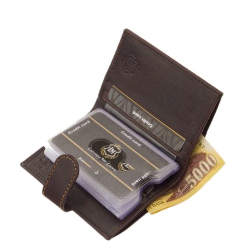 Lorenzo Menotti AFP2038/T barna bőr kártyatartó és pénztárca