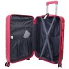 Benzi BZ5669 M pink 4 kerekű közepes méretű bőrönd