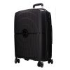 Benzi BZ5711 M fekete bőrönd bővíthető közepes méretű bőrönd